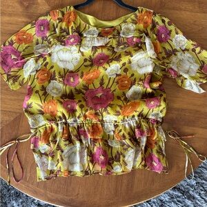 Massimo Dutti Multicolor Floral Blouse